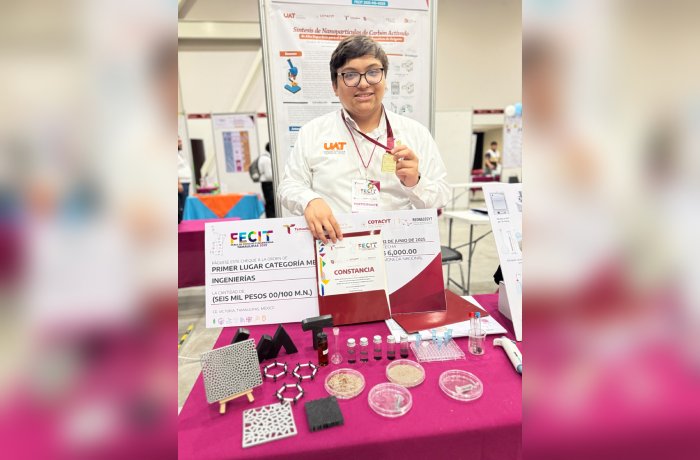Estudiante tamaulipeco investiga cura contra el cáncer utilizando nanopartículas de bagazo de caña