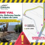 Por rehabilitación de colector, Comapa cerrará este domingo acceso a la César López de Lara