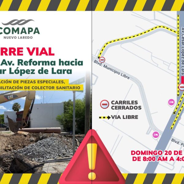 Por rehabilitación de colector, Comapa cerrará este domingo…