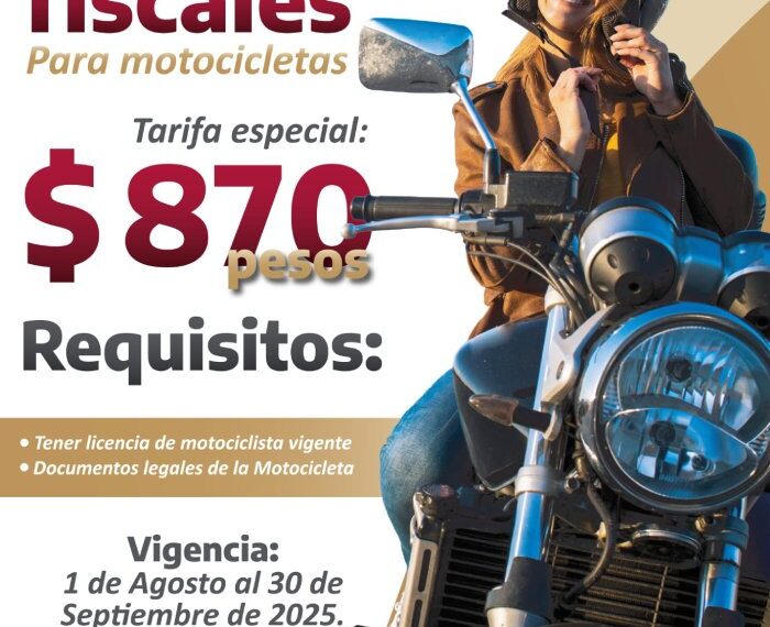 Descontarán 100% de adeudos fiscales a los motociclistas a partir del 1 de agosto próximo