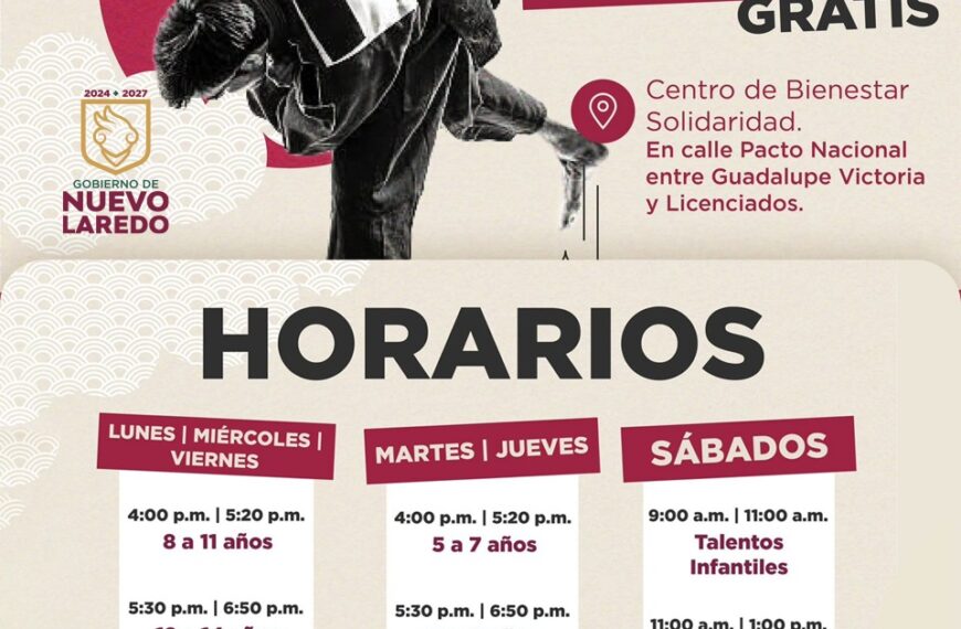 Ofrece el gobierno municipal clases de judo gratis en el Centro de Bienestar Solidaridad