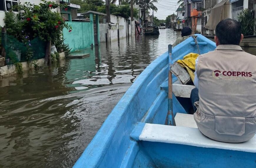 Mantiene Secretaría de Salud estatal verificación sanitaria en zonas afectadas por las lluvias
