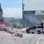 Explota una pipa en los límites de Tamaulipas y Nuevo León y causa cierre total de la carretera