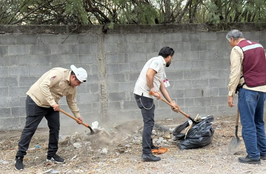 Lleva Gestión Ambiental brigada de limpieza a tiradero clandestino en la Matamoros
