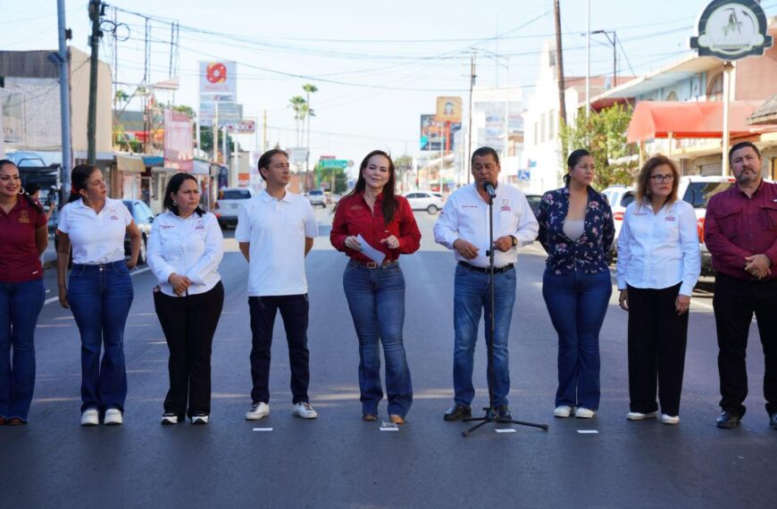Entrega alcaldesa rehabilitación de drenaje en avenida Guerrero para beneficio de la ciudadanía