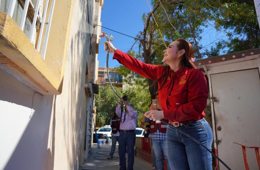 Lanza Carmen Lilia el programa Pinta tu fachada, para transformar entornos y embellecer Nuevo Laredo
