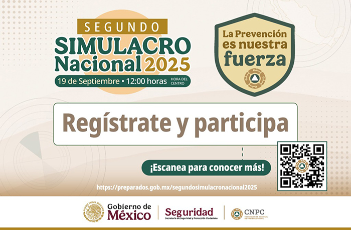 Convoca Protección Civil Tamaulipas a sumarse al Simulacro Nacional 2025