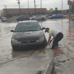 Causa lluvia estragos en los 2 Laredos; caen 4.5 pulgadas de agua en hora y media