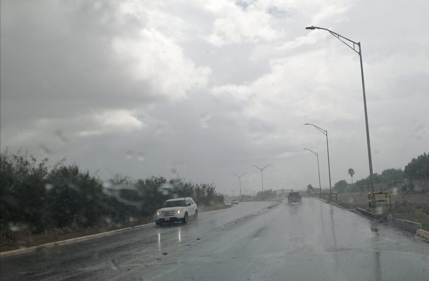 Se registran fuertes lluvias en distintos sectores de Nuevo Laredo este jueves