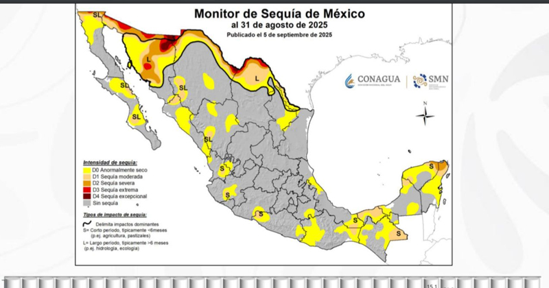 Tamaulipas se libera de la sequía moderada gracias a las lluvias de septiembre