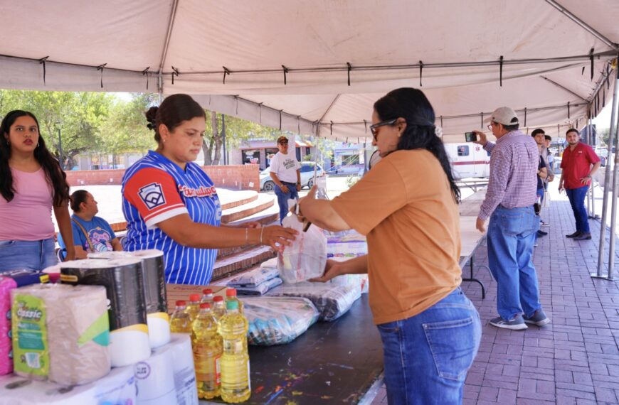 Municipio instala centro de acopio para apoyar a familias del sur de Tamaulipas y norte de Veracruz