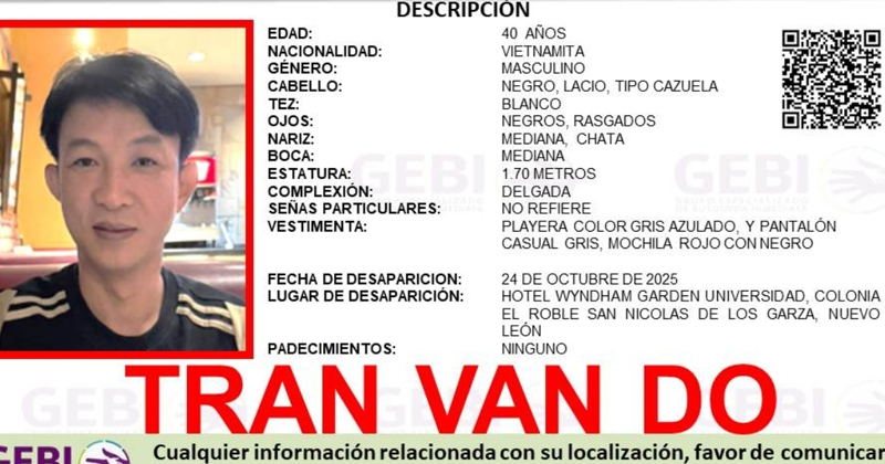 Buscan a hombre de Vietnam desaparecido al transitar por Tamaulipas rumbo a Texas