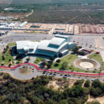 Vista aérea del Centro Cultural de Nuevo Laredo, sede de la Primera Cumbre Logística Binacional Los Laredos 2026.