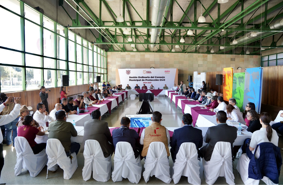 Vista general de la Segunda Sesin del Consejo Municipal de Proteccin Civil con participacin de dependencias instituciones y sectores productivos