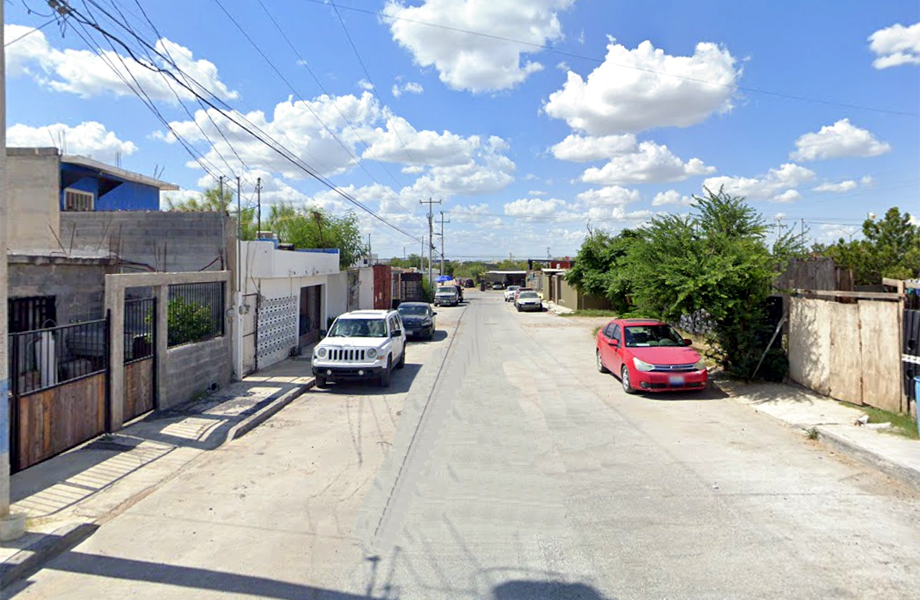 Calle de la colonia 150 Aniversario en Nuevo Laredo, donde ocurrió el atropellamiento accidental de una niña de 1 año y 9 meses.