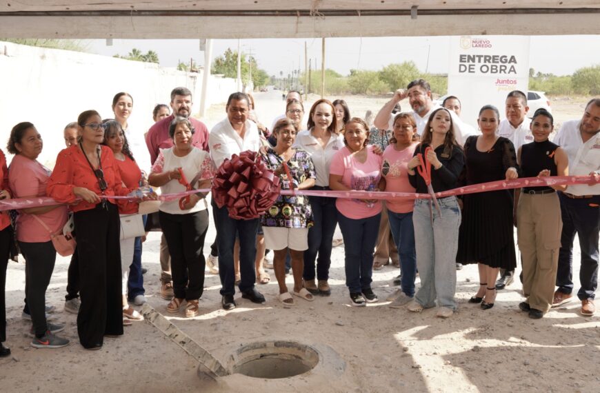 Gobierno de Nuevo Laredo fortalece la infraestructura vial y sanitaria en Los Fresnos y en la colonia Lagos