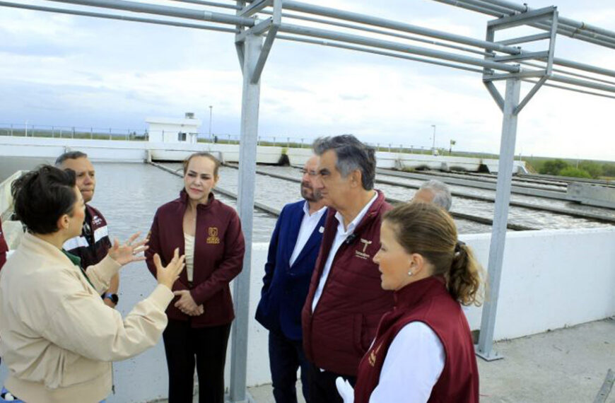 Supervisa el gobernador rehabilitación de tratadora de aguas residuales en Nuevo Laredo