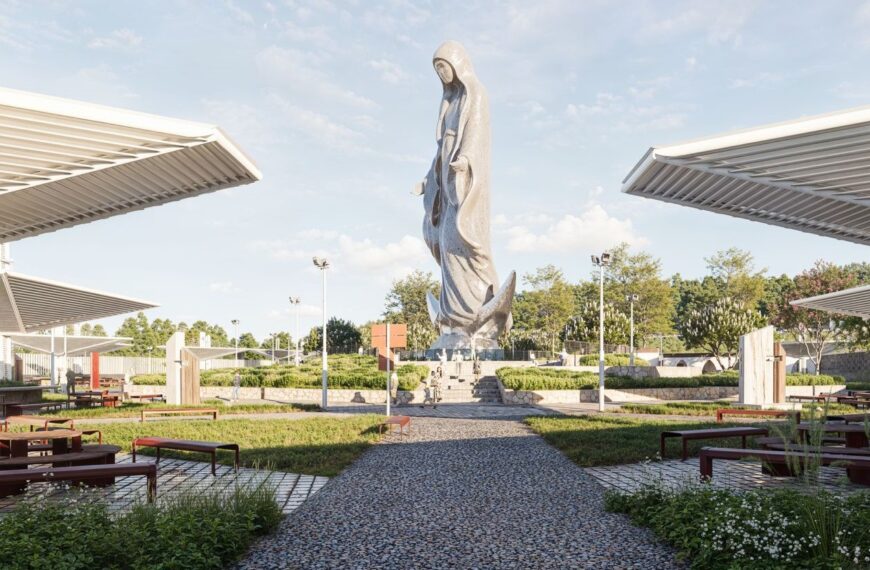 Inicia construcción de una plazoleta turística junto a la virgen de El Chorrito