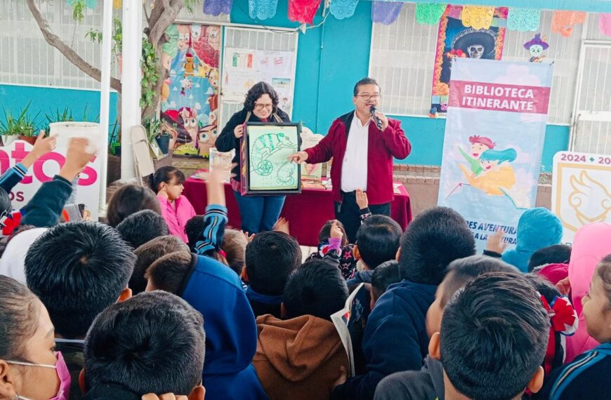 Promueven el hábito de la lectura en las escuelas con el programa Biblioteca Itinerante