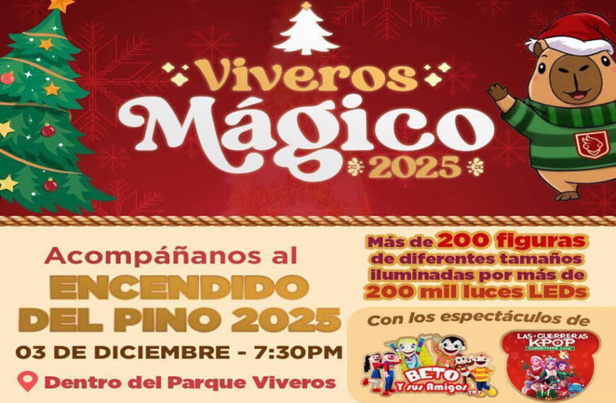 Nuevo Laredo está listo para el encendido del pino e inauguración del Viveros Mágico 2025