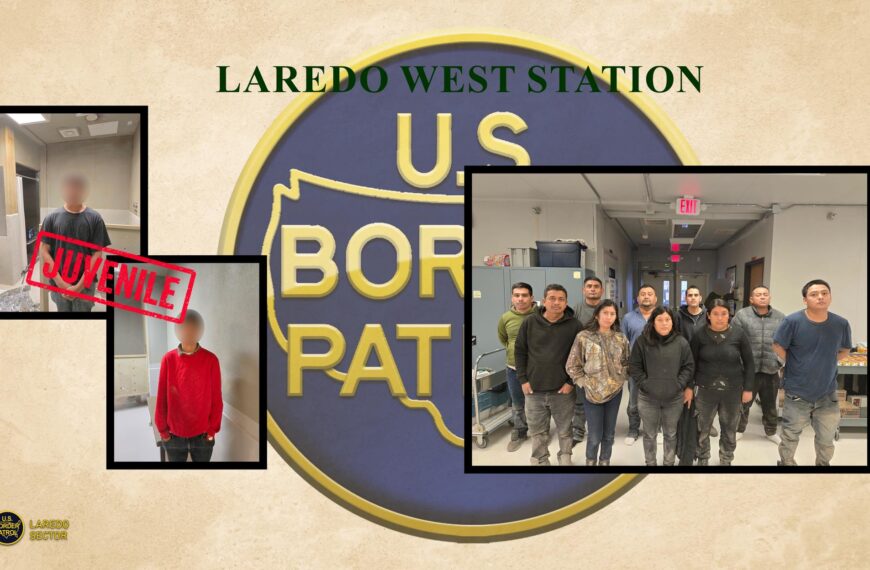 Patrulla Fronteriza arresta a 13 personas cerca de Laredo y acusa a 2 adolescentes de contrabando