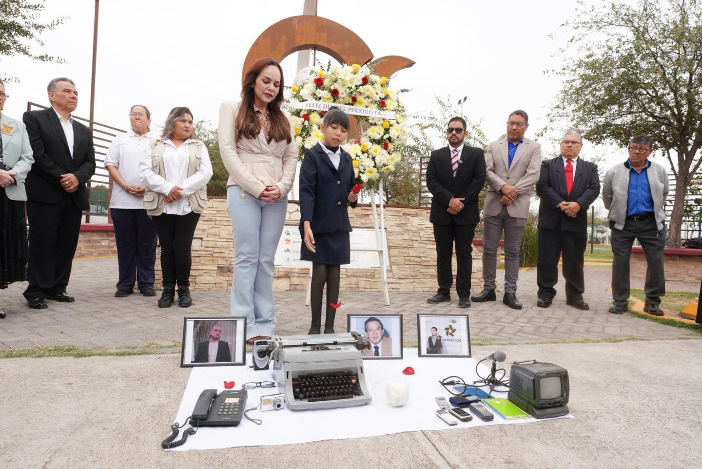 Carmen Lilia Canturosas encabeza homenaje a periodistas en Nuevo Laredo por el Da Nacional del Periodista