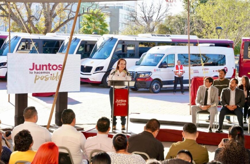 Carmen Lilia moderniza el transporte público en Nuevo Laredo y lo convierte en modelo de movilidad en Tamaulipas