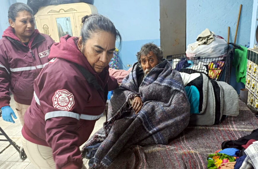 Protección Civil implementa operativo carrusel ante bajas temperaturas en Nuevo Laredo