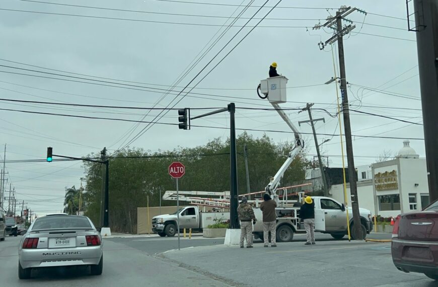 CFE atiende apagones por la alta demanda eléctrica registrada en Reynosa