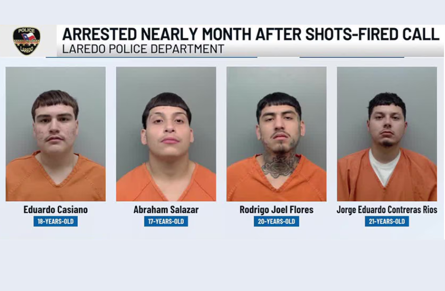 Policía arresta al cuarto sospechoso del tiroteo en año nuevo en Laredo