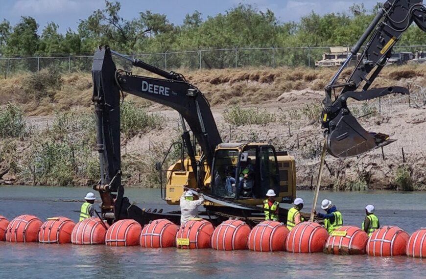 Boyas puestas en el río Bravo reducen cruces migratorios frente a Matamoros