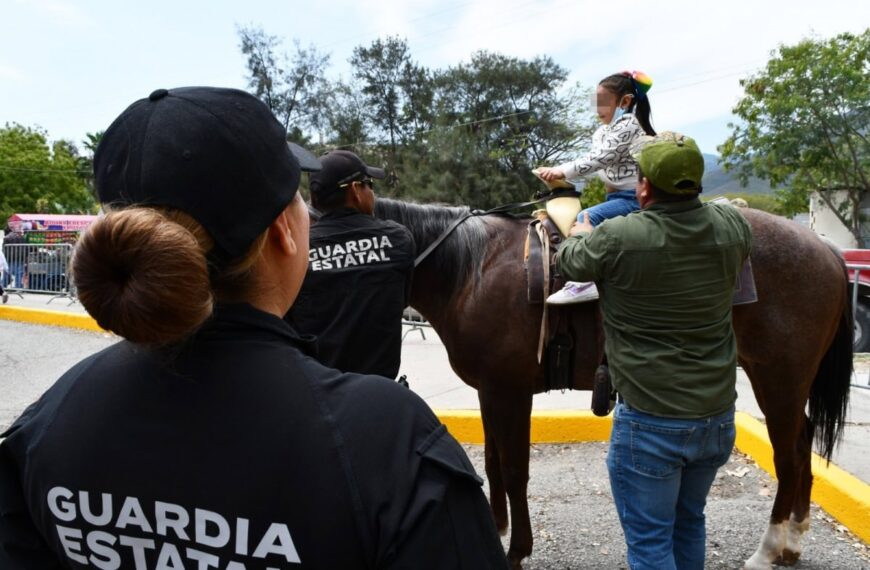 Con agrupamiento montado de la guardia estatal, refuerzan seguridad en las áreas rurales y naturales
