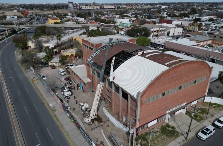 Avanza la rehabilitación del Escuadrón 201; Carmen Lilia reafirma su compromiso con el patrimonio histórico de Nuevo Laredo