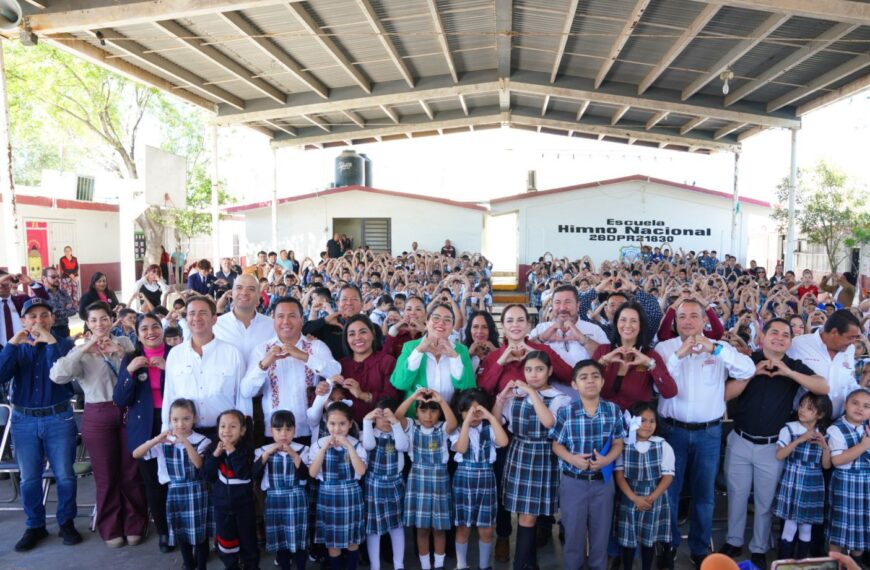 Carmen Lilia transforma primaria al poniente de Nuevo Laredo con construcción de nuevas aulas