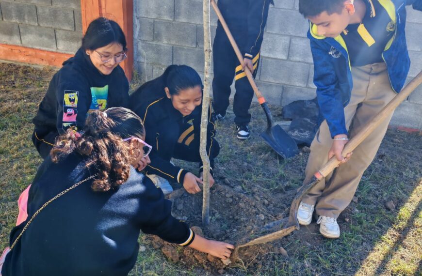 Fortalece gobierno municipal la educación ambiental en escuelas con acciones de reforestación