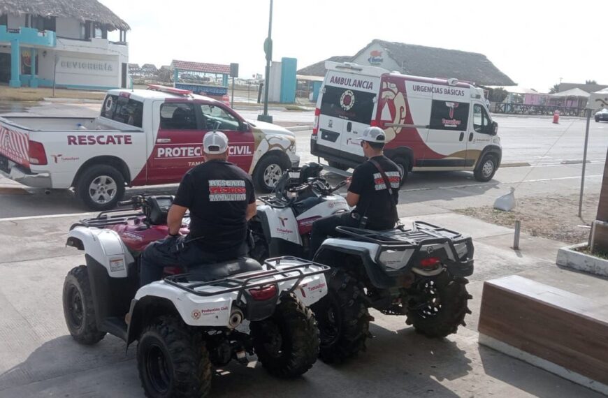 Despliegan rescatistas en puntos turísticos para los visitantes de Tamaulipas